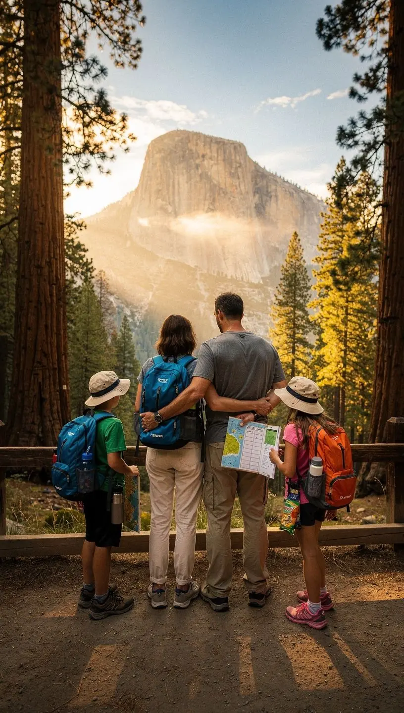 Группа туристов, наслаждающихся прогулкой по живописной тропе в национальном парке.