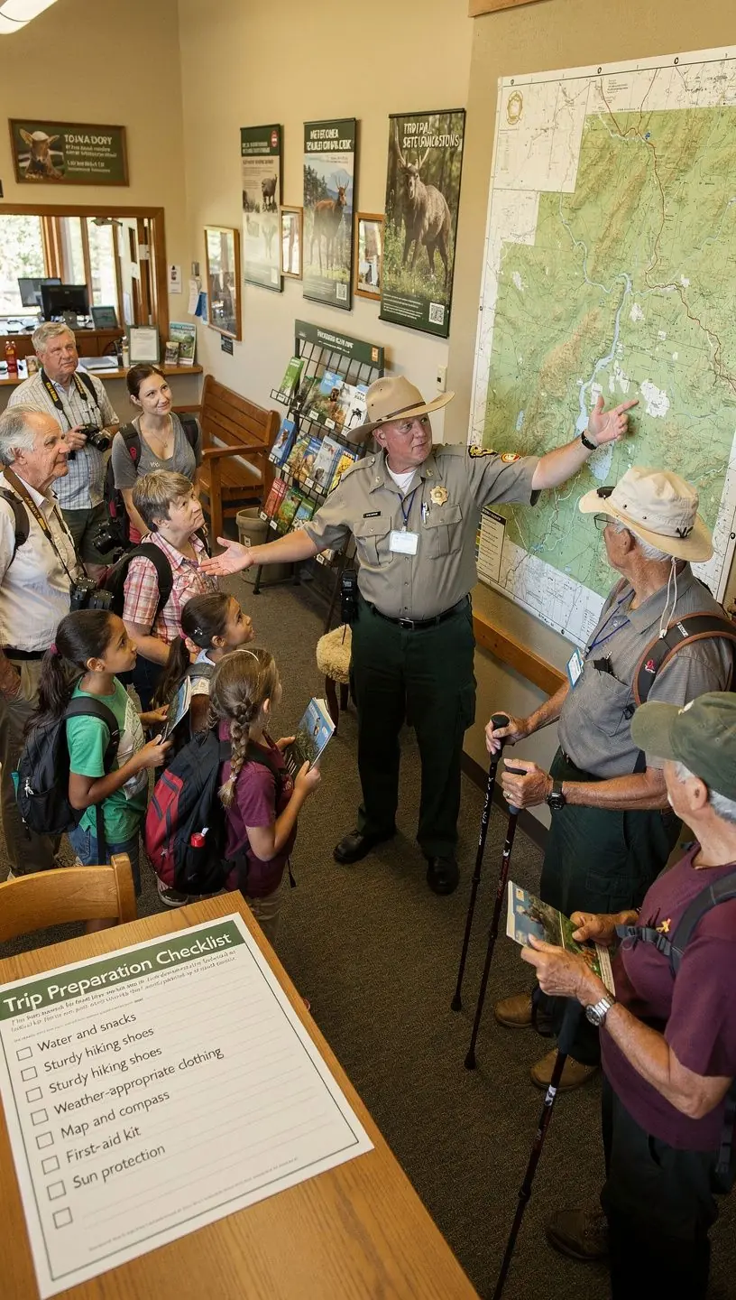 Пикник на лужайке с разнообразными закусками и видом на горный ландшафт.
